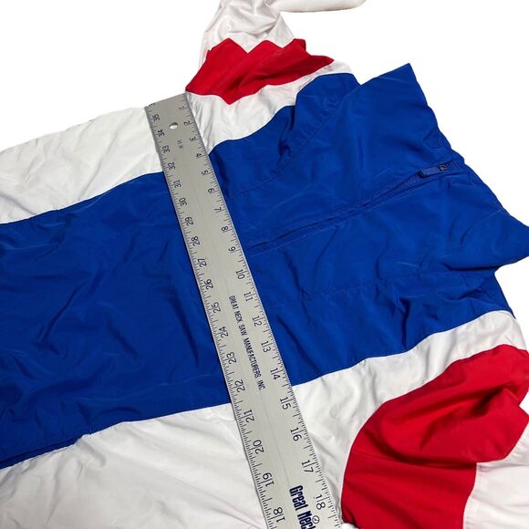 Nike Jacket Kids XL 1/4 Zip White Blue Swoosh Sporty USA Activewear Lightweight - Picture 5 of 12